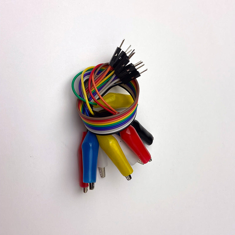Alligator Clips to Dupont Male Pins