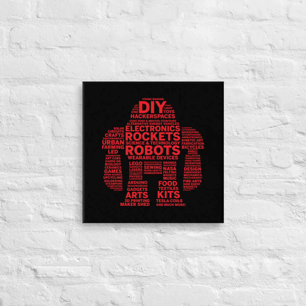 Maker Faire Meta-Word Canvas Art
